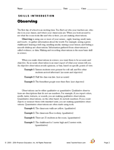 Observing Process Skills