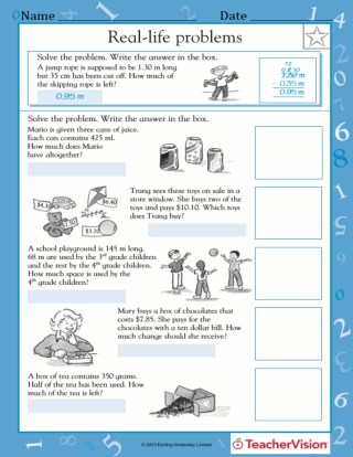 Multiplication And Division Word Problems Iii Worksheet (Grade 3) - Teachervision