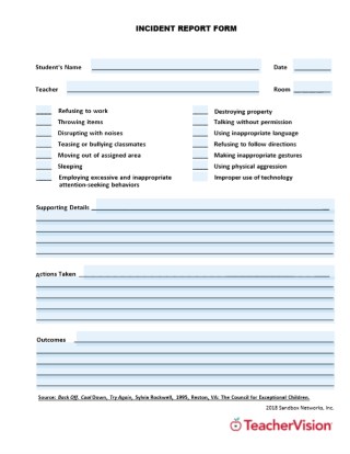 Sample Behavior Contract Version 2: Printable Tool for Teachers