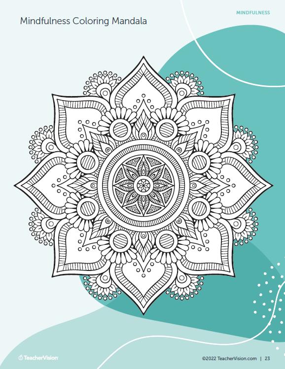 MINDFULNESS COLORING BOOK TEMPLATE Graphic by Dreamwings Creations