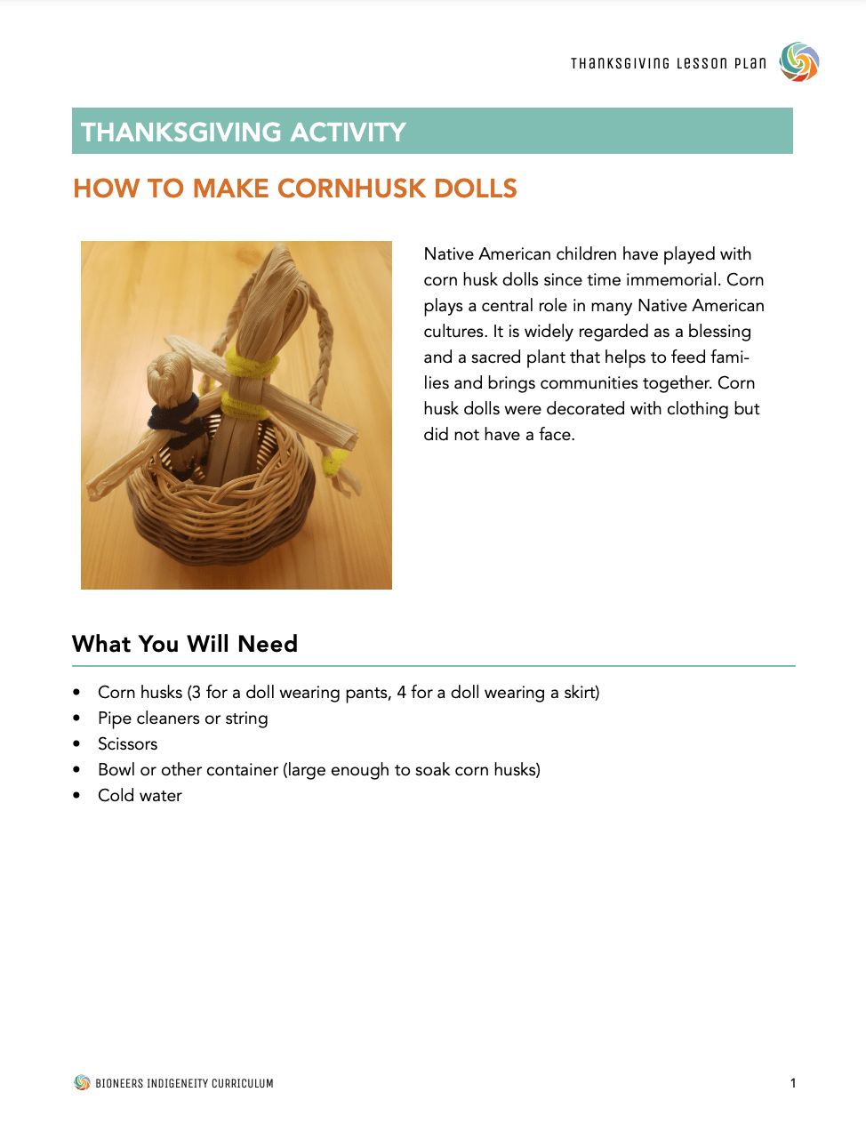 How to Make Corn Husk Dolls