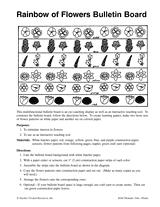 Rainbow of Flowers Bulletin Board
