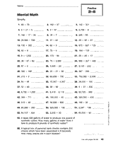 Mental Math Printable (5th - 6th Grade) - TeacherVision