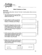 Recycling Word Problems Printable Earth Day Activity Grades 3 5 Teachervision