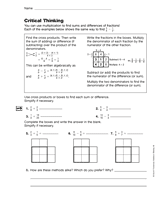critical thinking fraction problems