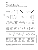 shapes patterns in geometry printable 2nd grade teachervision