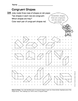 Congruent Shapes Printable (2nd Grade) - TeacherVision