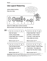 Use Logical Reasoning Printable (2Nd Grade) - Teachervision