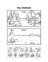 two habitats printable 1st grade teachervision
