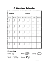 A Weather Calendar TeacherVision