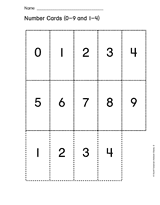 number cards 0 9 and 1 4 printable 1st 5th grade teachervision