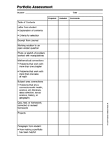 student portfolio assessment