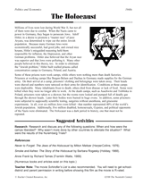 Collection of Holocaust Worksheets Bluegreenish