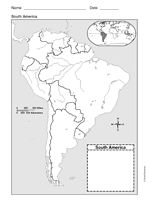 Map of South America Printable (3rd - 8th Grade) - TeacherVision