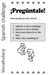 Spanish Vocabulary Challenge: Ask a Friend