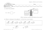 Math Warm-Up 252 for Gr. 1 & 2: Algebra, Patterns & Functions