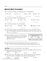 Mental Math Strategies Printable (4th Grade) - TeacherVision
