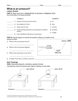 What Is Air Pressure? Math & Earth Science Printable (6th-12th Grade