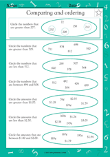Comparing and Ordering Numbers II Worksheet (Grade 2) - TeacherVision