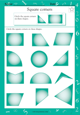 square corners ii math practice worksheet grade 2 teachervision