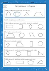 Properties of Polygons Worksheet (Grade 4) - TeacherVision