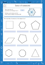 Lines of Symmetry I - Math Practice Worksheet (Grade 4) - TeacherVision