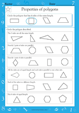 Properties of Polygons Worksheet (Grade 3) - TeacherVision