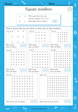 Square Numbers - Math Practice Worksheet (Grade 3) - TeacherVision