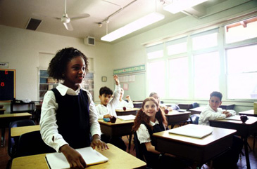 Girl at desk