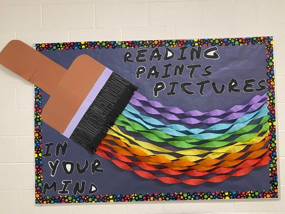 back to school library bulletin board