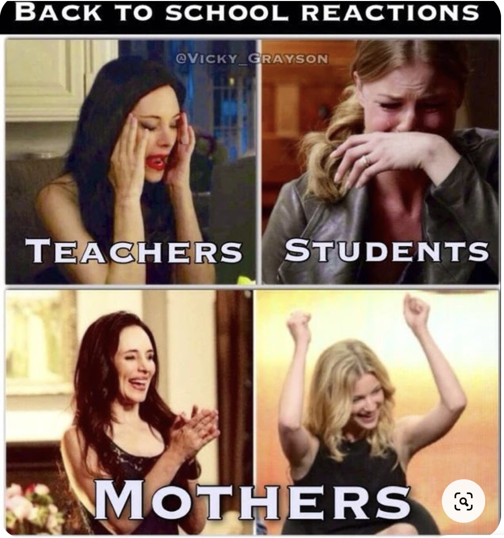 Parents back to school meme