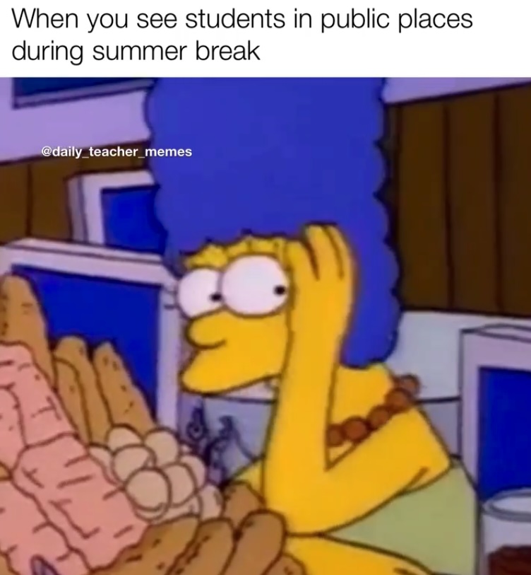 Marge Simpson back to school meme
