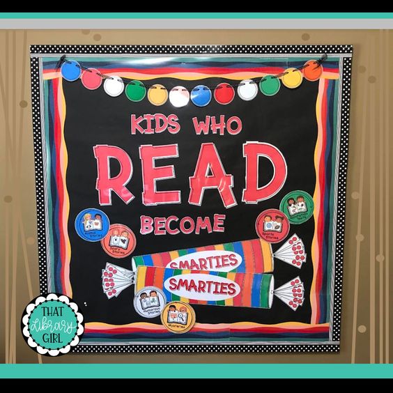 library back to school bulletin board