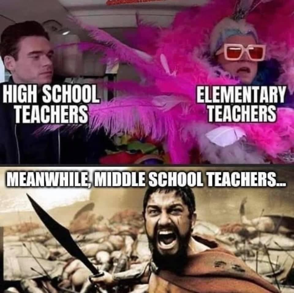 middle school teachers back to school meme