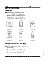 Put In Order Worksheet - Groceries Activity - TeacherVision