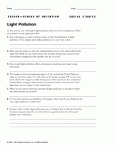light pollution essay 5th grade