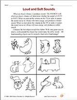 loud and soft sounds printable 1st 2nd grade teachervision