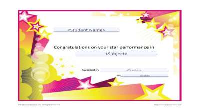 Printable Awards For Students Grades K 12 Teachervision