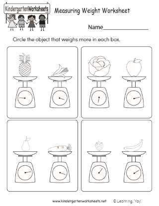 early learning measuring weight practice worksheet teachervision