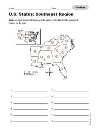 Quiz Know Your State Capitals Geography Printable Grades 3 8 Teachervision