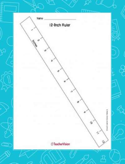 printable rulers measurement 3rd 6th grade teachervision