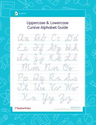 cursive alphabet capital and lowercase
