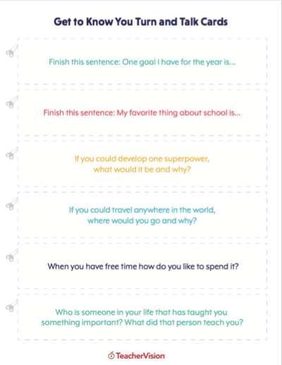 Getting To Know Your Students Lessons Icebreakers K 12 Teachervision