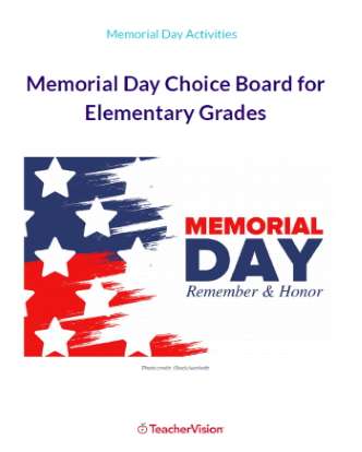 memorial day printables references k 12 resources teachervision