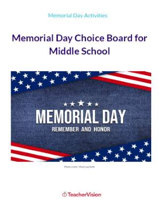 memorial day printables references k 12 resources teachervision