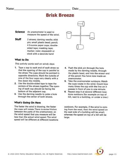 Create an Anemometer Activity