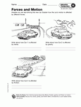 Force And Motion Printable 5th 6th Grade Teachervision