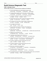 Earth Science Diagnostic Test