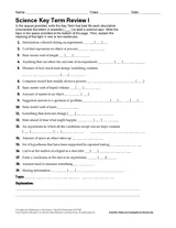 Science Key-Term Review II Printable (6th - 12th Grade) - TeacherVision