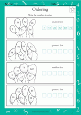 comparing and ordering numbers ii worksheet grade 2 teachervision